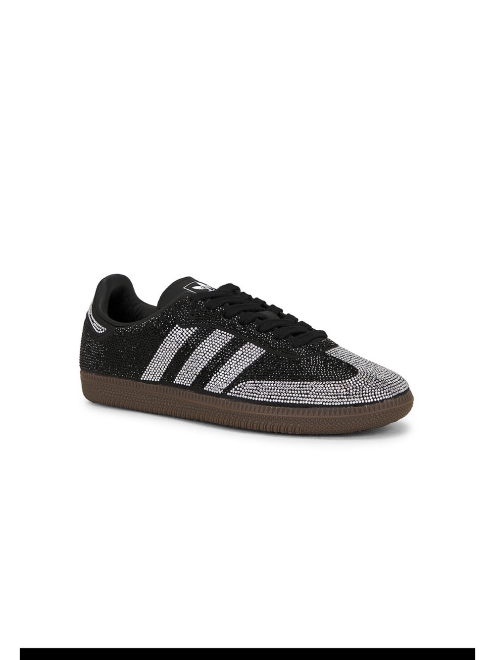 adidas Black and White Crystal-Embellished Samba Athletic Shoes